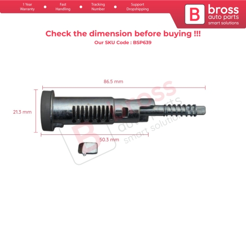 Ignition YM28 Lock Cylinder Shaft For Opel Astra