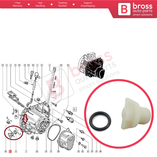 Gearbox Oil Pan Drain Plug Seal Washer М18х150 for Renault Dacia Nissan Opel Vauxhall Citan Lada Mitsubishi 7703075180 