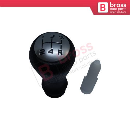 5 Speed Gear Shift Stick Knob Adapter 2403AP Black Chrome For Peugeot 106 206 306 406