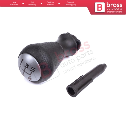 5 Speed Gear Shift Stick Knob Adapter 2403AP Black Chrome For Peugeot 106 206 306 406