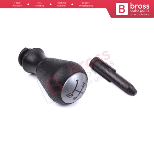5 Speed Gear Shift Stick Knob Adapter 2403AP Black Chrome For Peugeot 106 206 306 406