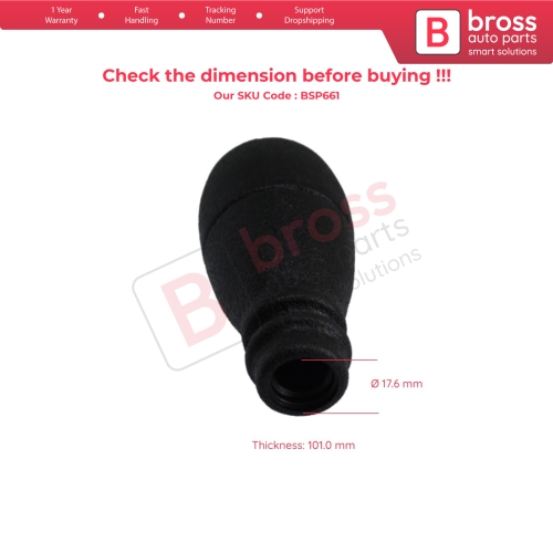 5 Speed Gear Shift Stick Knob 2403.T9 Black Chrome For Peugeot Partner Citroen Berlingo