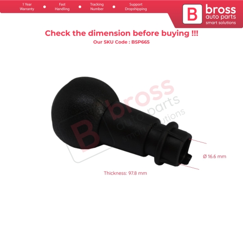 5 Speed Gear Shift Stick Knob 2403.FC Black For Peugeot Partner Tepee Citroen Berlingo MK2