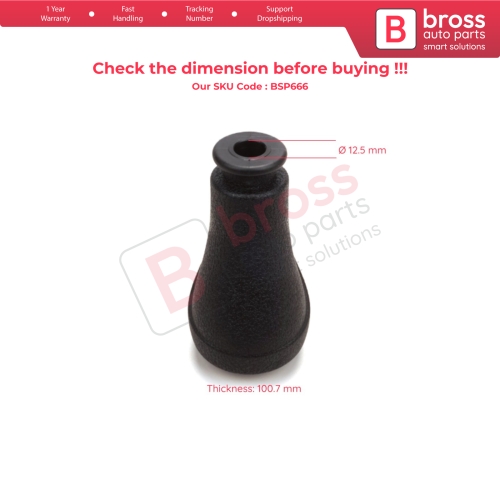 5 Speed Gear Shift Stick Knob 2403.FS Black For Fiat Fiorino Qubo Citroen Nemo Peugeot Bipper MK3