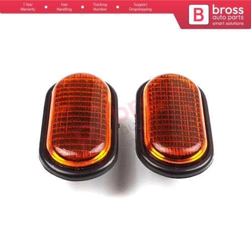 2 Pcs Side Indicator Lamp Amber 7700847333 for Renault Opel Nissan