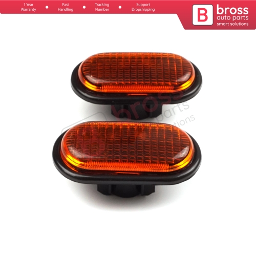 2 Pcs Side Indicator Lamp Amber 7700847333 for Renault Opel Nissan