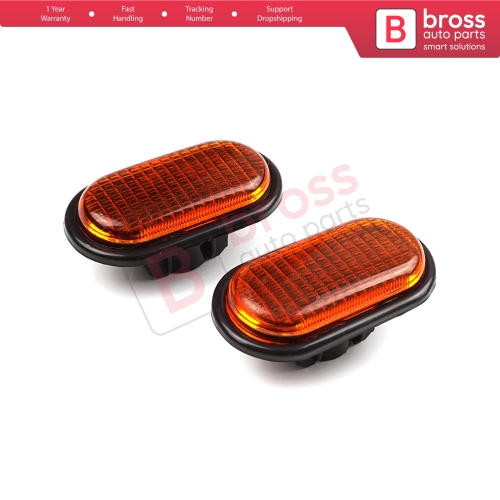 2 Pcs Side Indicator Lamp Amber 7700847333 for Renault Opel Nissan