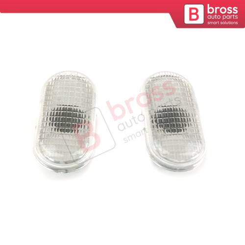 2 Pcs Side Indicator Lamp White 8200257884 for Renault Clio 2