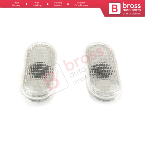 2 Pcs Side Indicator Lamp White 8200257884 for Renault Clio 2