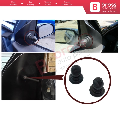 2 Pieces Manual Side Wing Mirror Adjuster Knob Cover 98AB17B718AB for Ford Focus MK1