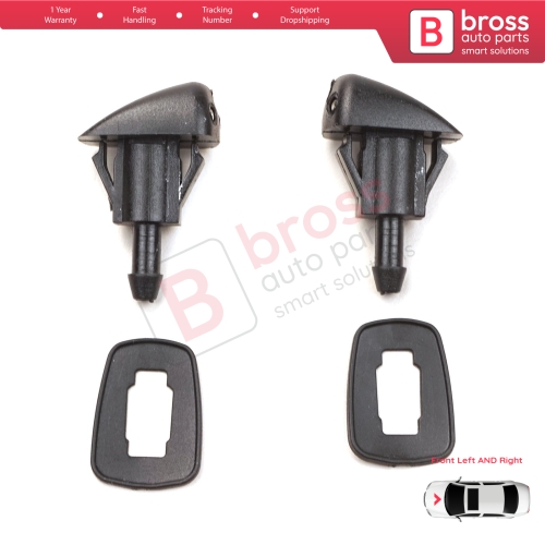 2 Pieces Front Window Wiper Washer Nozzle Spray 3-Hole Jet for Hyundai Kia 98630-YY000