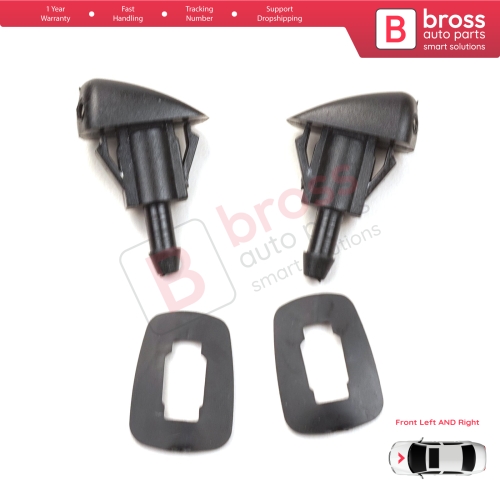 2 Pieces Front Window Wiper Washer Nozzle Spray 3-Hole Jet for Hyundai Kia 98630-YY000