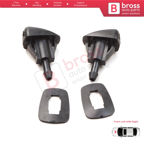 2 Pieces Front Window Wiper Washer Nozzle Spray 3-Hole Jet for Hyundai Kia 98630-YY000