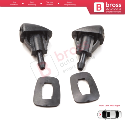 2 Pcs Windscreen Water Washer Nozzle Spray Jets 98630 YY000 for Hyundai Kia