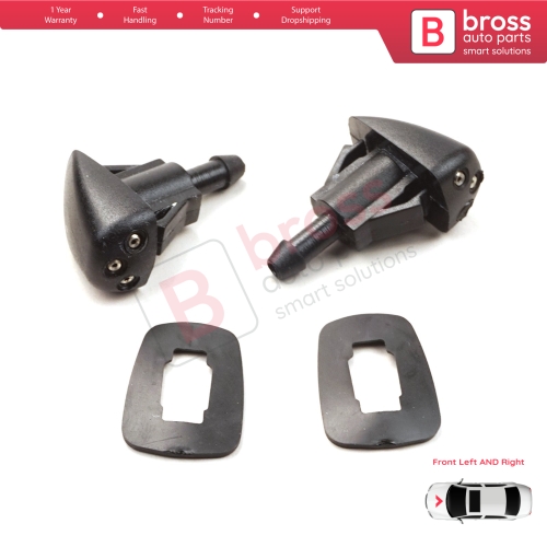 2 Pieces Front Window Wiper Washer Nozzle Spray 3-Hole Jet for Hyundai Kia 98630-YY000