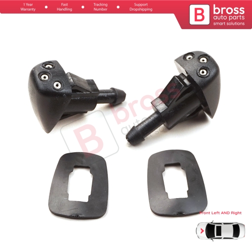 2 Pieces Front Window Wiper Washer Nozzle Spray 3-Hole Jet for Hyundai Kia 98630-YY000