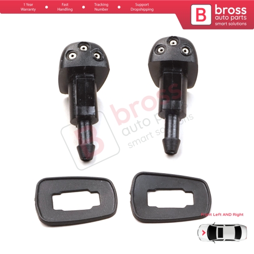 2 Pieces Front Window Wiper Washer Nozzle Spray 3-Hole Jet for Hyundai Kia 98630-YY000