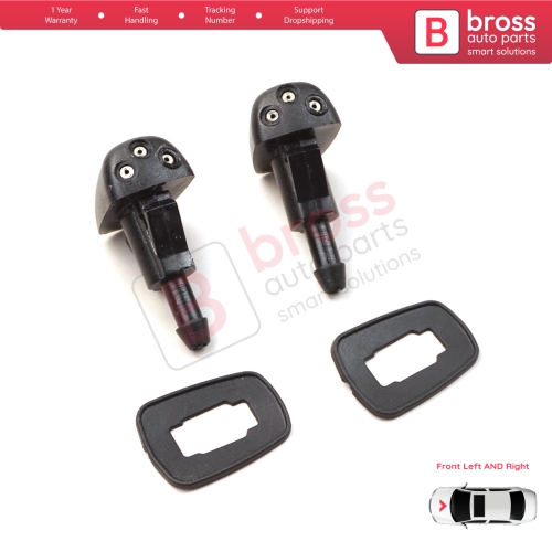 2 Pieces Front Window Wiper Washer Nozzle Spray 3-Hole Jet for Hyundai Kia 98630-YY000