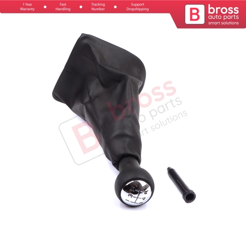 Gear Shift Stick Knob Black Boot Gaiter Set 7588.VQ For Peugeot 307