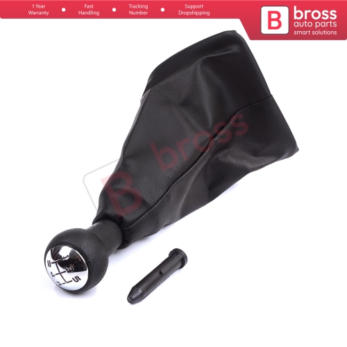 Gear Shift Stick Knob Black Boot Gaiter Set 7588.VQ For Peugeot 307