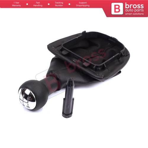 Gear Shift Stick Knob Black Boot Gaiter Set 7588.VQ For Peugeot 307