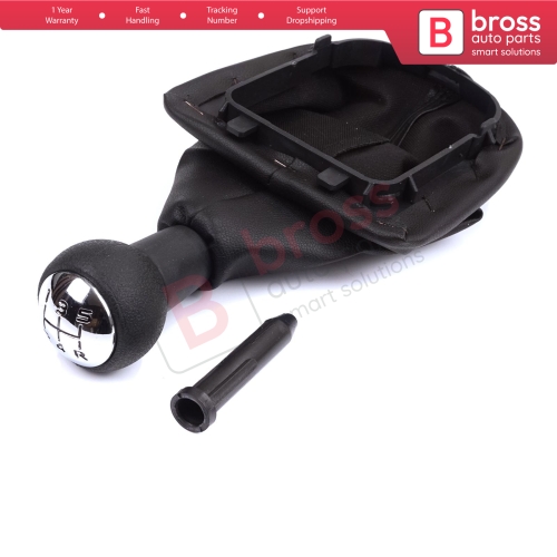 Gear Shift Stick Knob Black Boot Gaiter Set 7588.VQ For Peugeot 307