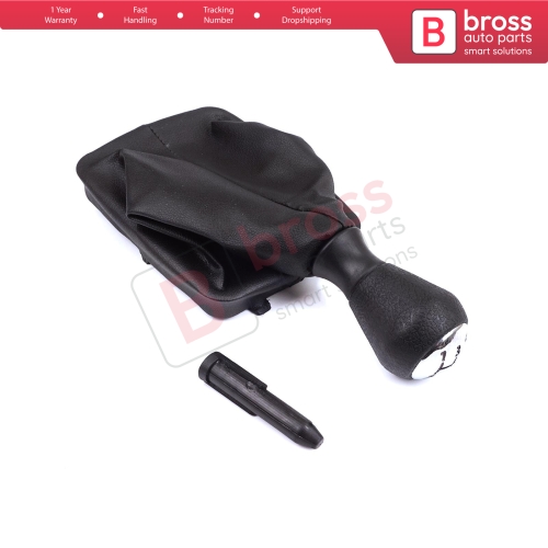 Gear Shift Knob Black Boot Gaiter Set 7588PC 2403.AP For Peugeot 206 206+