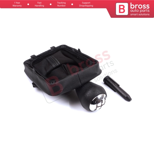 Gear Shift Knob Black Boot Gaiter Set 7588PC 2403.AP For Peugeot 206 206+