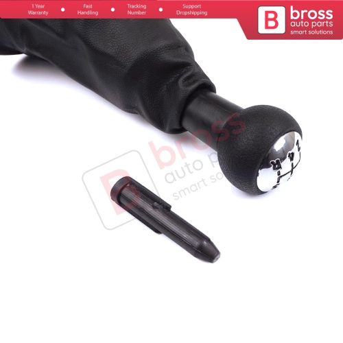 Gear Shift Knob Black Boot Gaiter Set 7591.T1 For Peugeot Partner Tepee Berlingo.