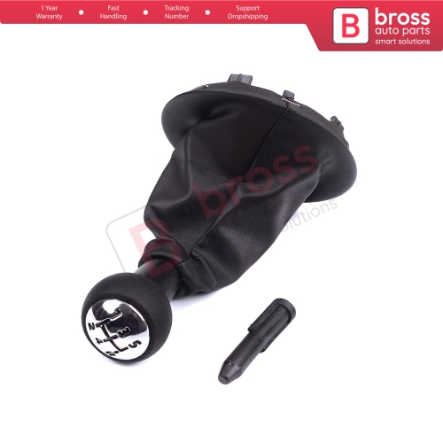 Gear Shift Knob Black Boot Gaiter Set 7591.T1 For Peugeot Partner Tepee Berlingo.