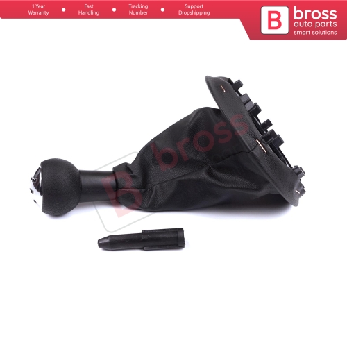Gear Shift Knob Black Boot Gaiter Set 7591.T1 For Peugeot Partner Tepee Berlingo.