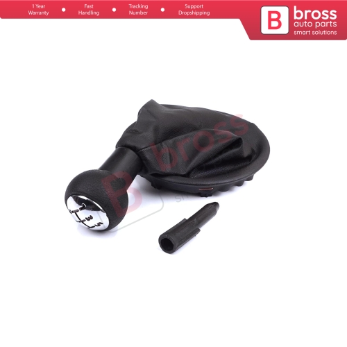 Gear Shift Knob Black Boot Gaiter Set 7591.T1 For Peugeot Partner Tepee Berlingo.