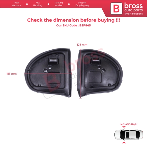 Exterior Side Wing Mirror Rubber Seals L+R Pads For Mercedes W211 S211 W203 S203 A413131418