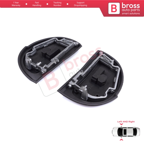 Side Wing Mirror Rubber L+R Seal Metal Frame For Mercedes W210 S210 W140 W202 S202 SL R129 Facelift