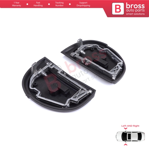 Side Wing Mirror Rubber L+R Seal Metal Frame For Mercedes W210 S210 W140 W202 S202 SL R129 Facelift
