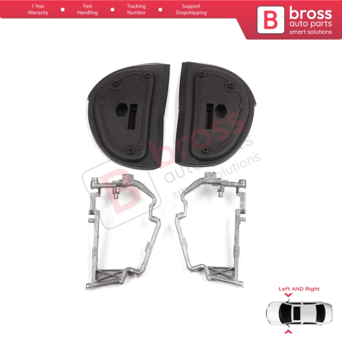 Side Wing Mirror Rubber L+R Seal Metal Frame For Mercedes W210 S210 W140 W202 S202 SL R129 Facelift