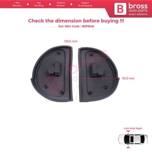 Exterior Side Wing Mirror Rubber Seals L+R Pads For Mercedes W210 W140 W202 S202 SL R129 Facelift