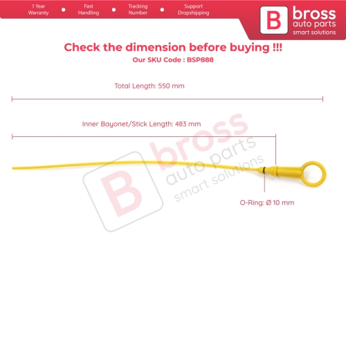Engine Oil Dipstick 483 mm Measurer 8200463656 for Renault 1.5 DCI Engine
