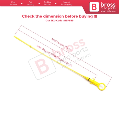 Oil Level Measurer Rod Plastic Dipstick 510 mm for Renault Megane Scenic Kangoo MK2 Clio MK3 Modus 1.5 dCi Engine 111400275R