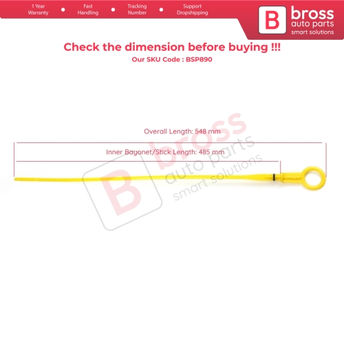 Oil Level Measurer Rod Dipstick 485 mm for Renault Clio Kangoo Megane Thalia Dacia Logan Sandero K7J K7M Engines 7700273906
