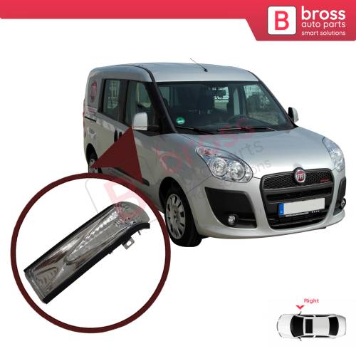 Side Door Wing Mirror Indicator Lamp White Lens Right 71765377 for Fiat Doblo 2 Opel Combo D