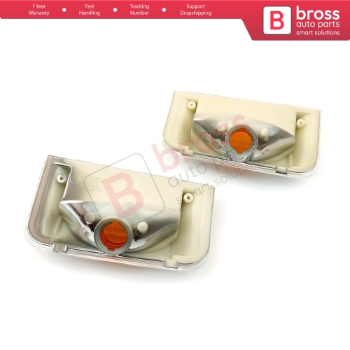 2 Pcs Side Door Wing Mirror Indicator Lamp ORANGE Lens R+L 71748253 71748252 for Fiat Peugeot Citroen MK3