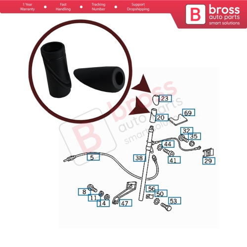 Antenna Rubber Seal Lower Upper Parts A1248270498 for Mercedes W124 Estate T Model Kombi S124