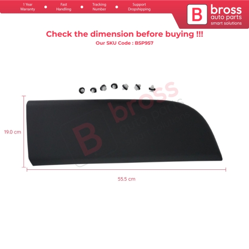 Front Door Side Panel Moulding Strip Left 808210166R for Renault Master MK3 Movano B NV400