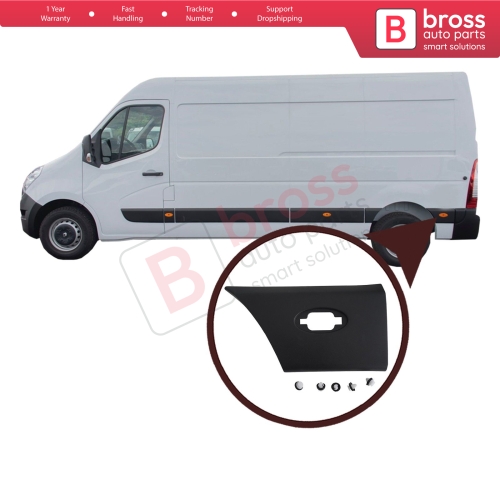 Rear Left Side Panel Moulding Rub Strip 768F20007R for Renault Master MK3 Movano B NV400