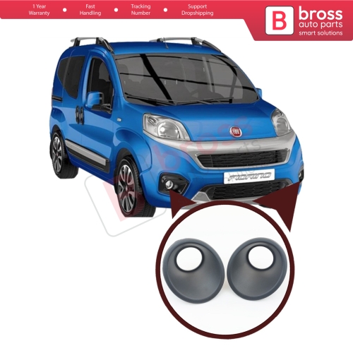 Fog Light Surround Frame Housing 7452TJ 7452TK Black for Fiat Fiorino Qubo Nemo Bipper