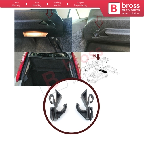 Rear Parcel Shelf Clips 71719952 for Fiat Doblo Fiorino Punto Stilo Nemo Bipper Ypsilon