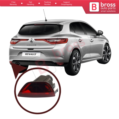 Rear Fog End Light Lamp Lens 265850009R Left Side for Renault Megane MK3 4/5 Door