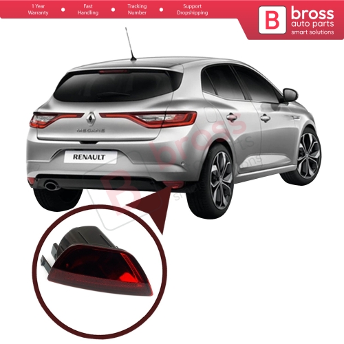 Rear Fog End Light Lamp Lens 265600010R Right Side for Renault Megane MK3 4/5 Door