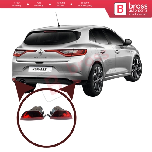 Rear Fog End Light Lamp Lens 265850009R 265600010R for Renault Megane MK3 4/5 Door